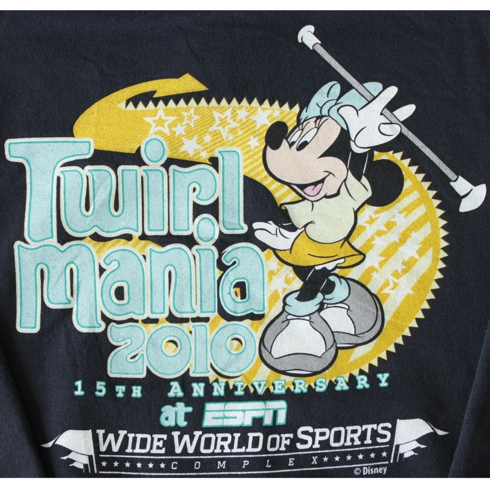 Champion Disney Twirl Mania 2010 Hoodie Medium Navy Blue Minnie Mouse Graphic - Picture 5 of 8